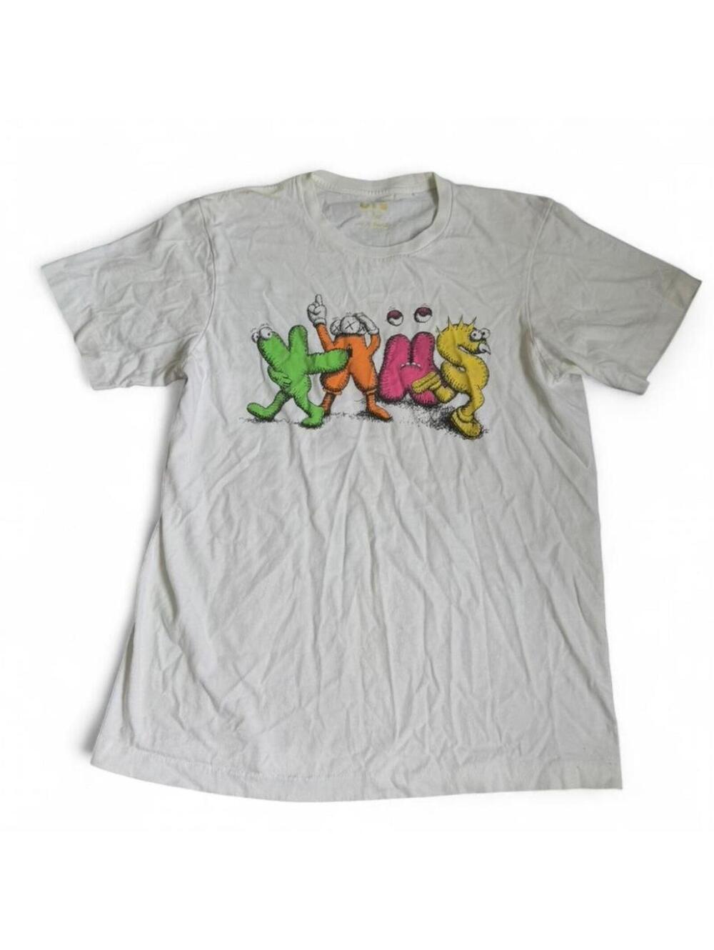 Kaws Men's White and Multi Tshirt